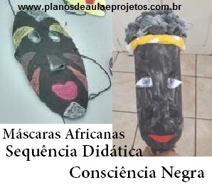 máscara africana de lixa