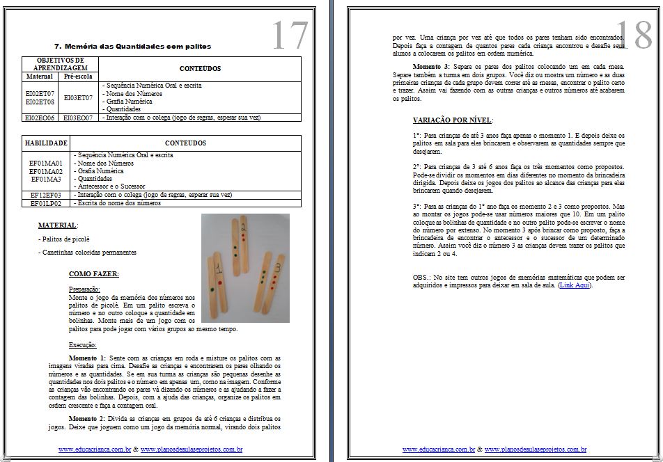 2 JOGOS NÚMEROS E QUANTIDADES EDUCAÇÃO INFANTIL