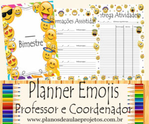 Planner Emoji 2025 - Planos de Aula e Projetos