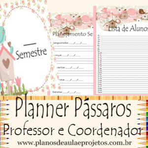 Planner Pássaros 2025