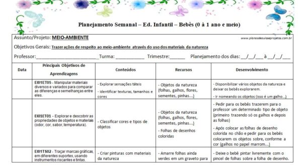 plano de aula meio-ambiente