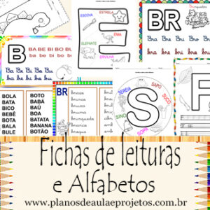 fichas de leituras e alfabetos pontilhados