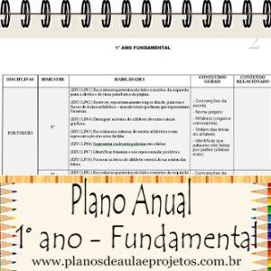 plano anual do 1° ano