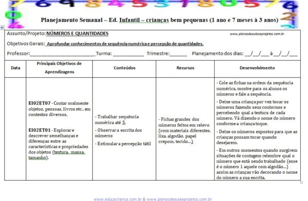 atividades com números e quantidades