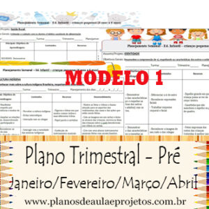 plano de aula primeiro trimestre para ed. infantil