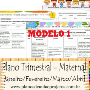 plano de aula primeiro trimestre para creche