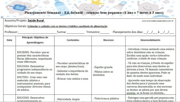 atividades sobre os dentes para creche