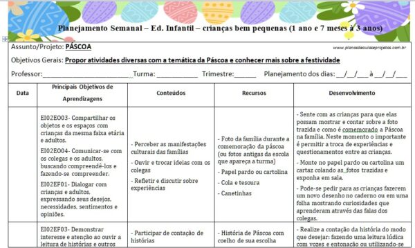 atividades de páscoa para creche