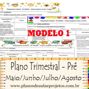 plano trimestral de pré escola